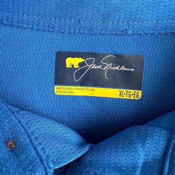 JACK NICKLAUS Blue Mens Athletic Golf Career Polo, XL - Picture 3 of 5